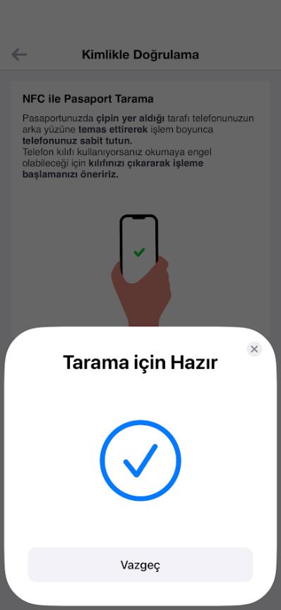 NFC Tarama Tamamlandı
