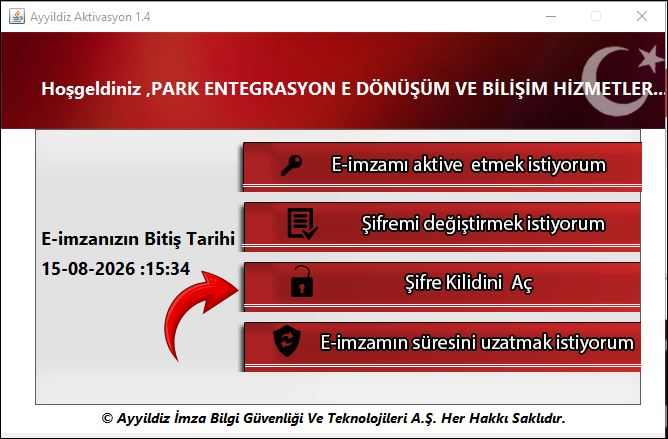 E-İmza Aktivasyon İşlemi